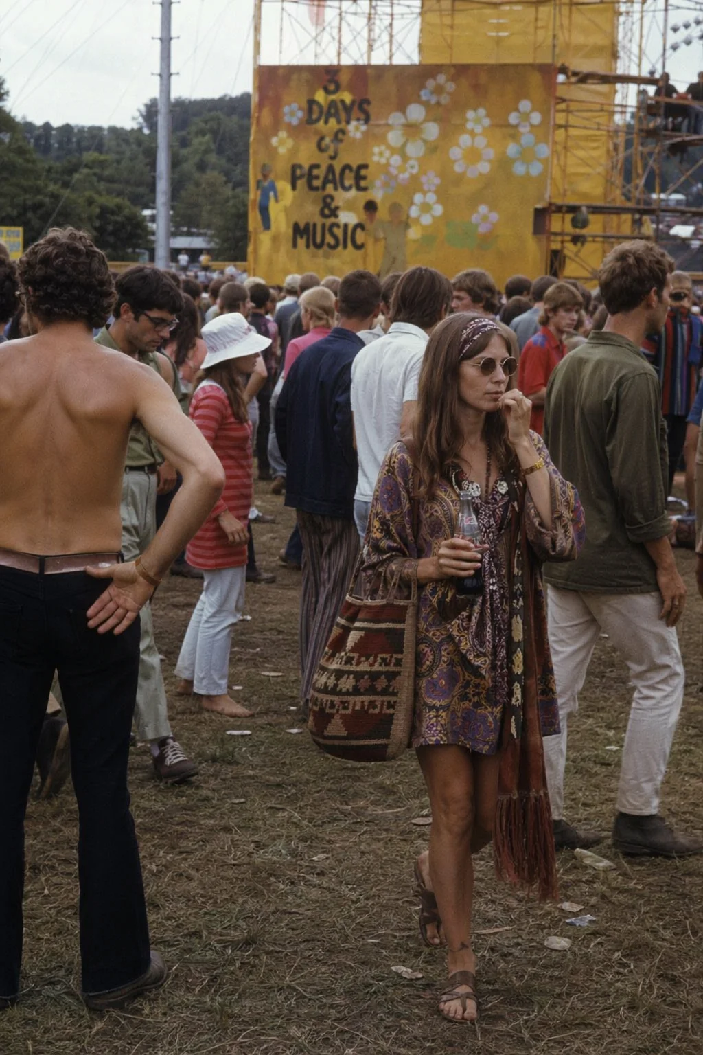 Fotorealistische Woodstock-Menschenmenge von 1969